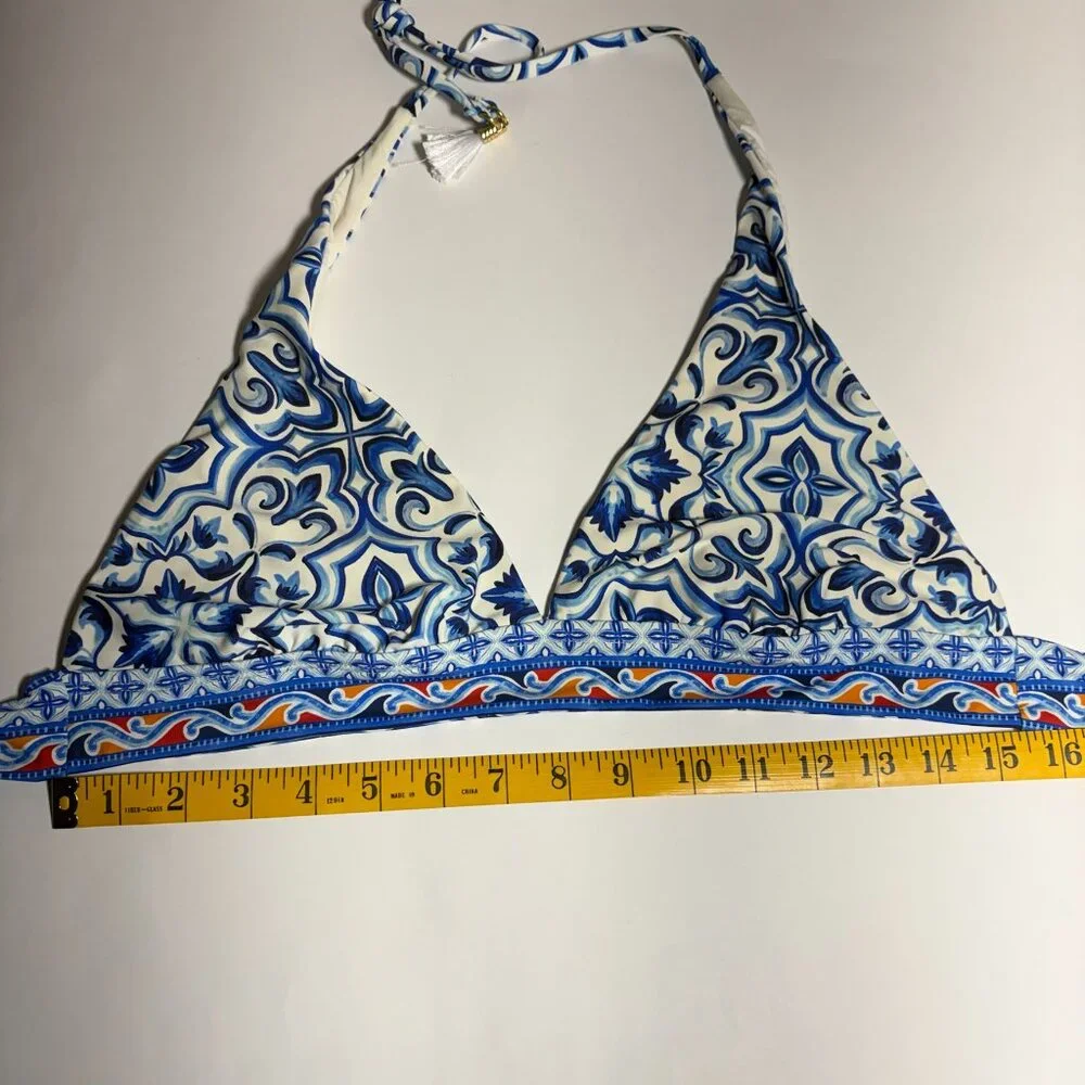 La Blanca Banded Halter Bikini Top – Blue / Alboran Sea - Picture 4 of 7